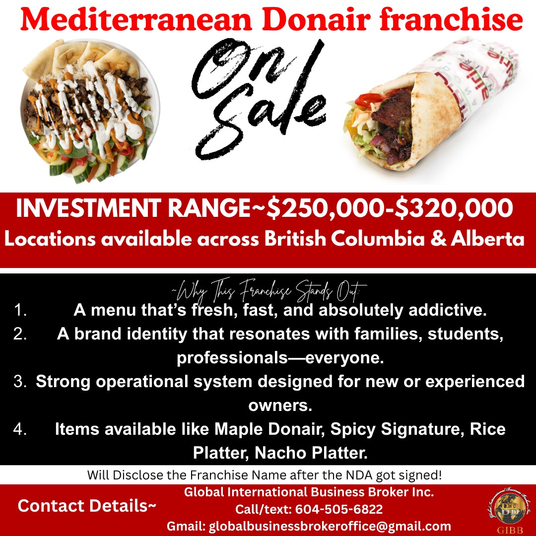 Donair Franchise on Sale: BC and Alberta